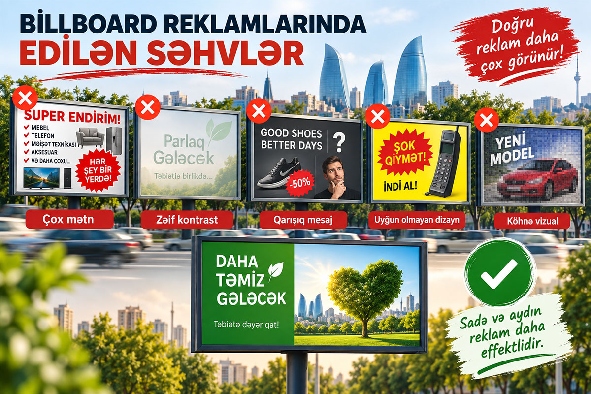 Billboard reklamlarında edilən səhvlər