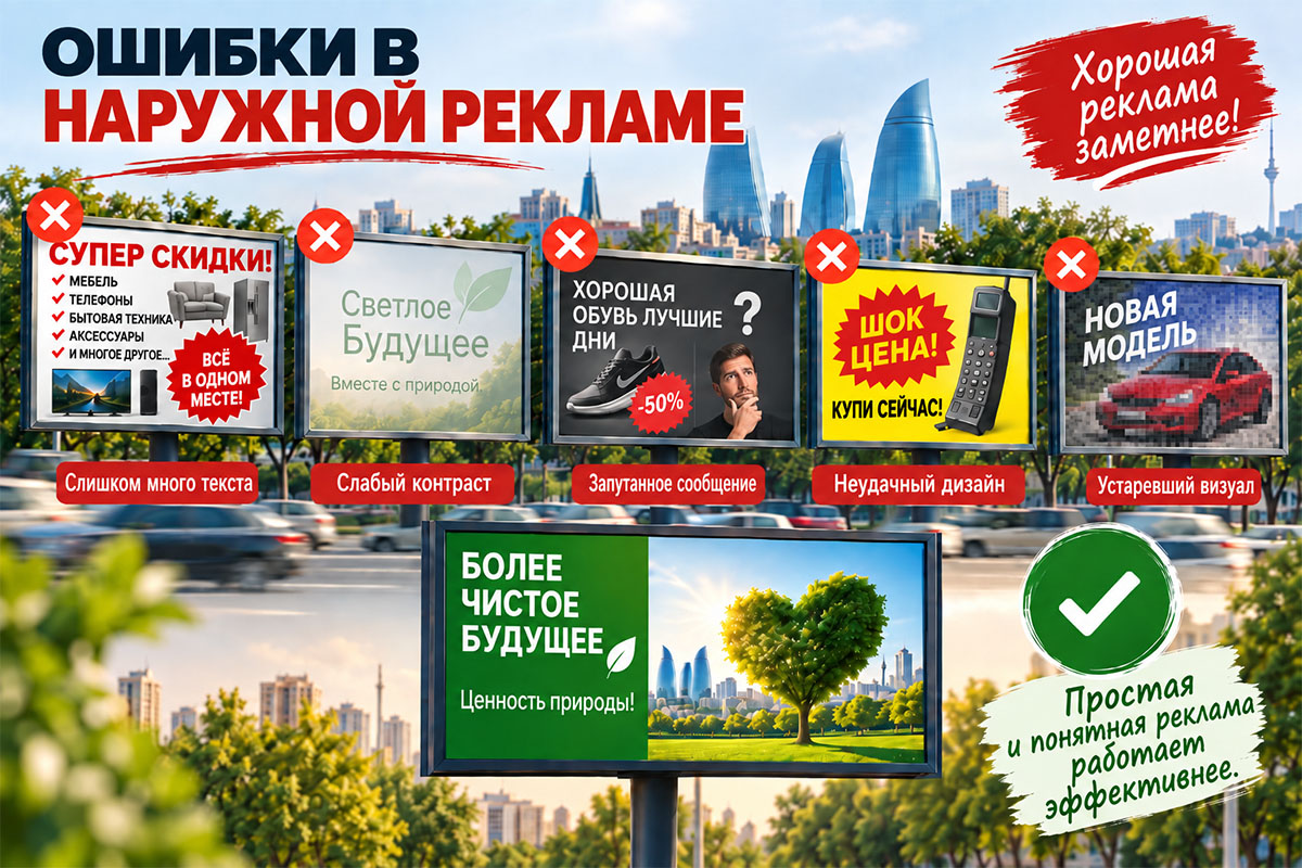 Ошибки в рекламе на билбордах